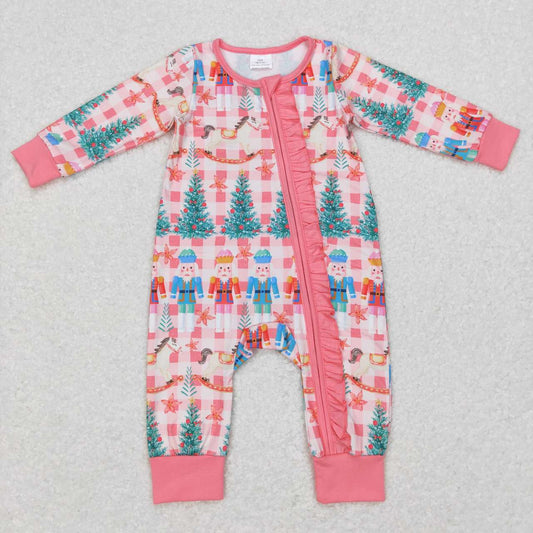 LR0665 Christmas tree  long sleeve girl romper 20231110 RTS