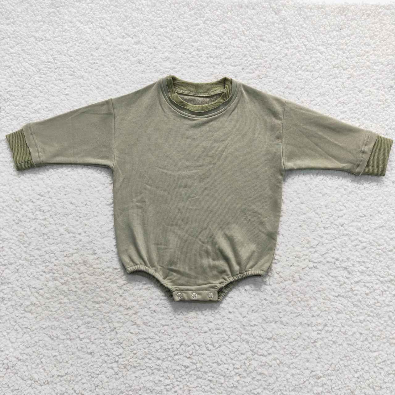 LR0709 RTS cotton Green sweater boy long sleeve romper 20230907