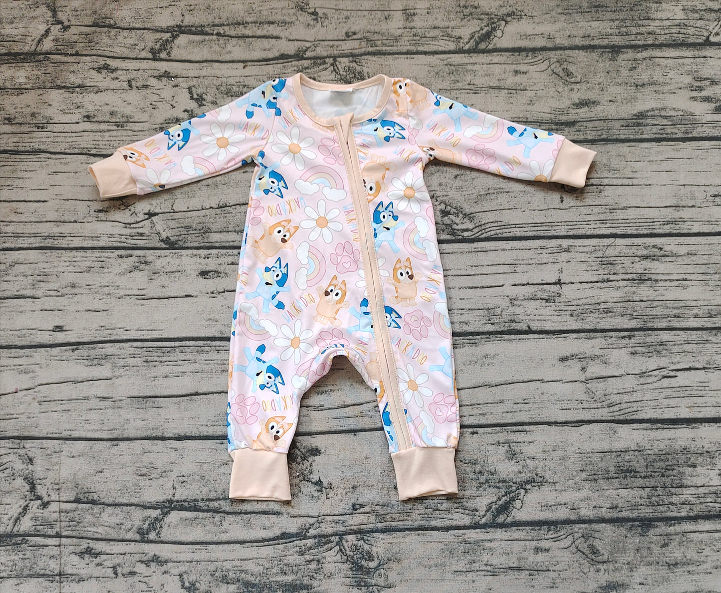 LR0976 bluey girl boy romper 202406 RTS