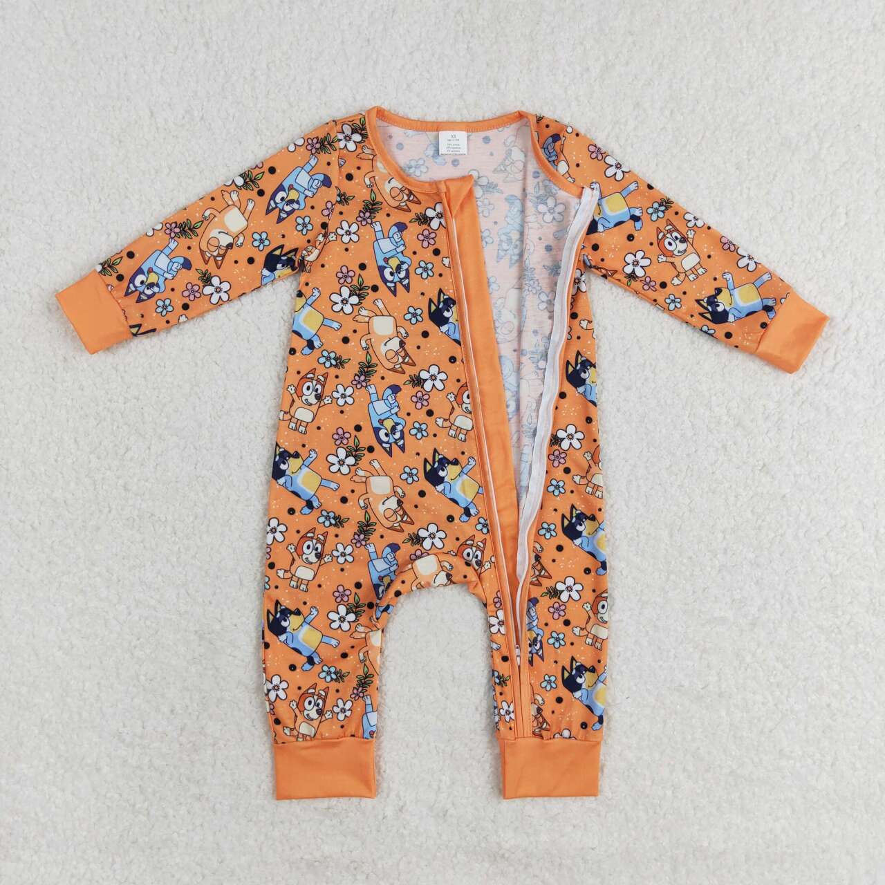 LR0982 Bamboo bluey dog bamboo girl romper 202407 RTS
