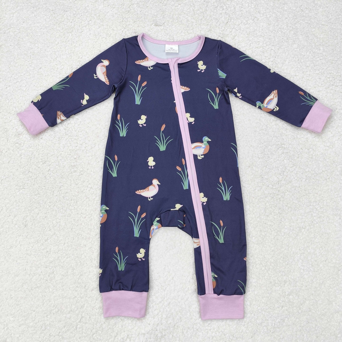 LR1036 duck girl boy romper 202407 RTS