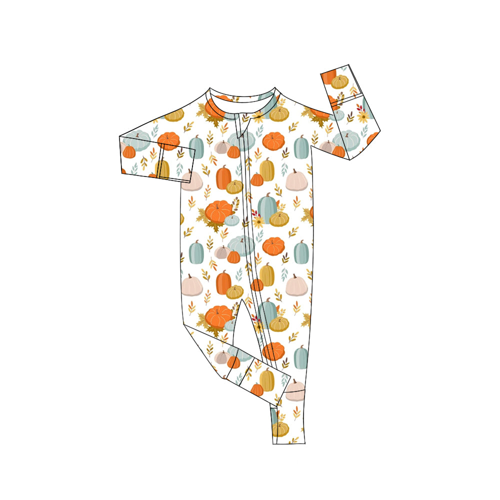 LR1039 Halloween pumpkin girl boy romper 202405 preorder(