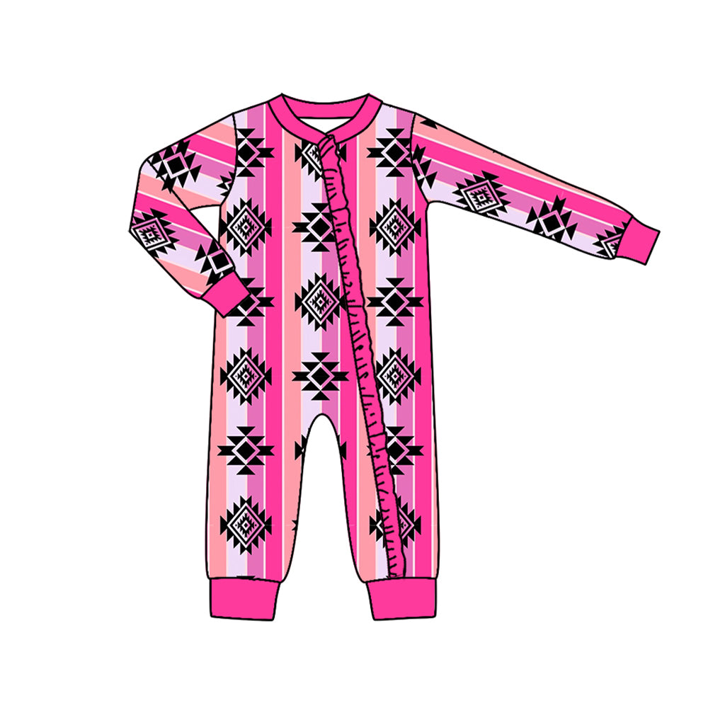 LR1048 western girl kids romper 202405 preorder