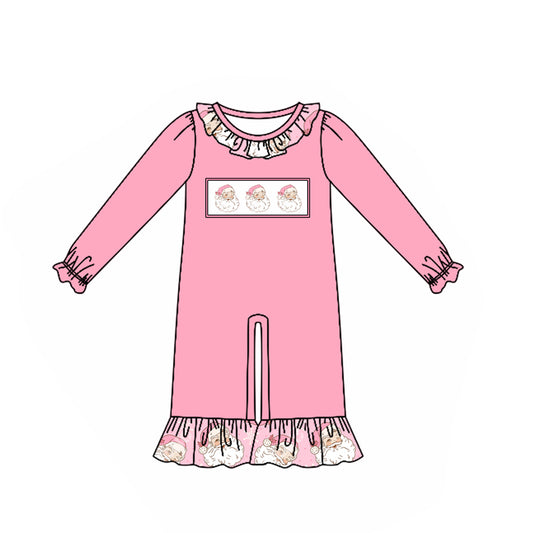 LR1051 Christmas santa western girl kids romper 202405 preorder