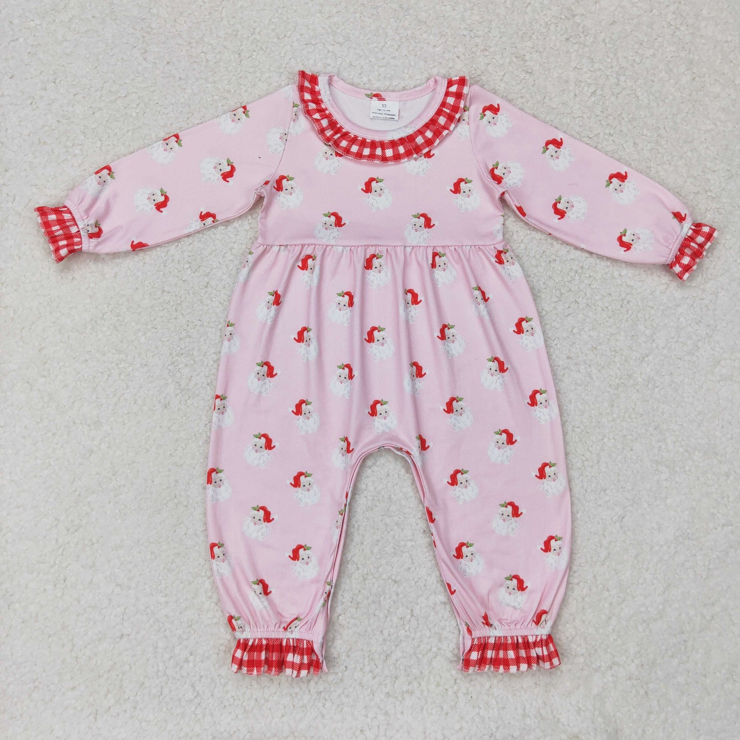 LR1068 Merry Christmas santa girl romper 202407 sibling RTS