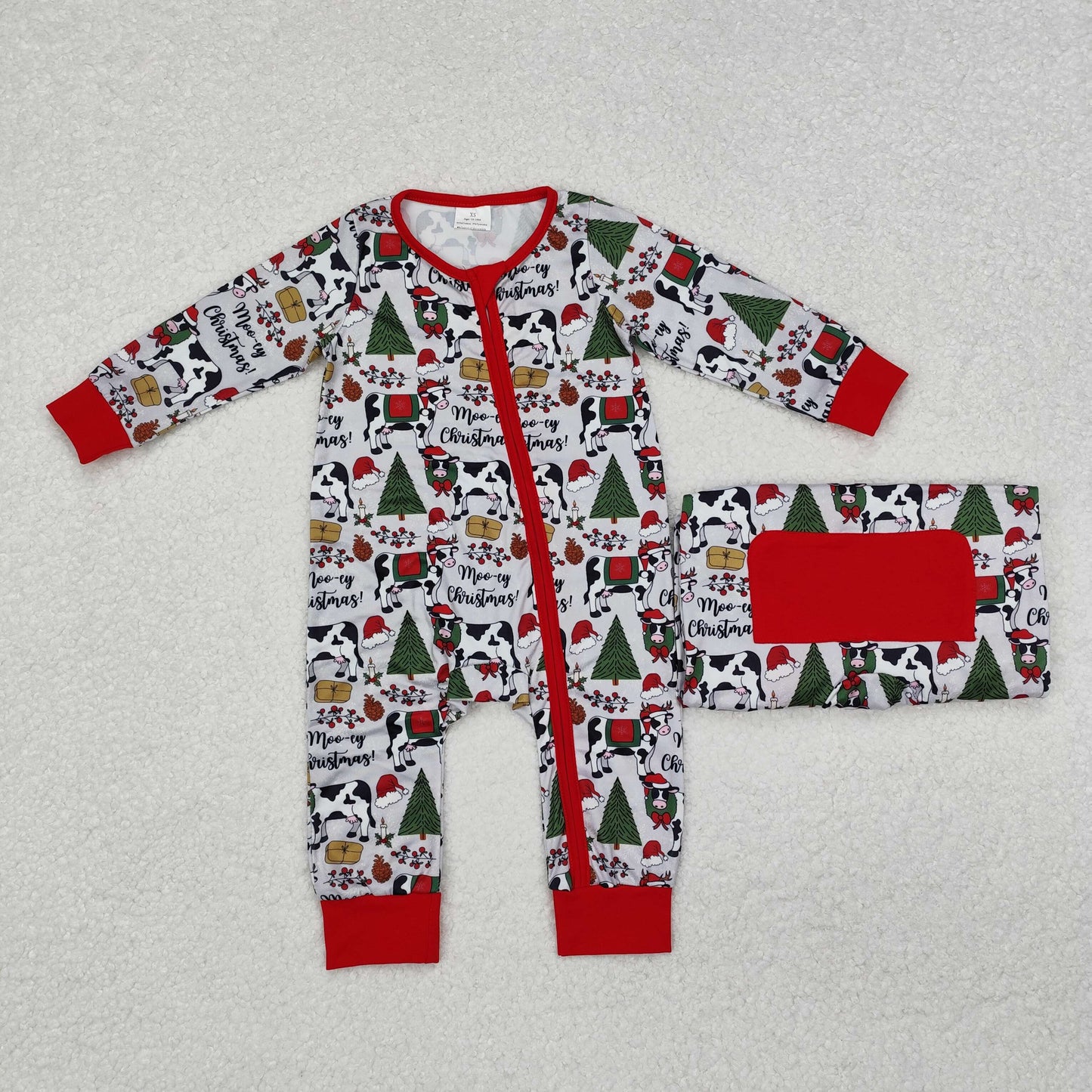 LR1075 Christmas tree boy romper 202411 RTS sibling