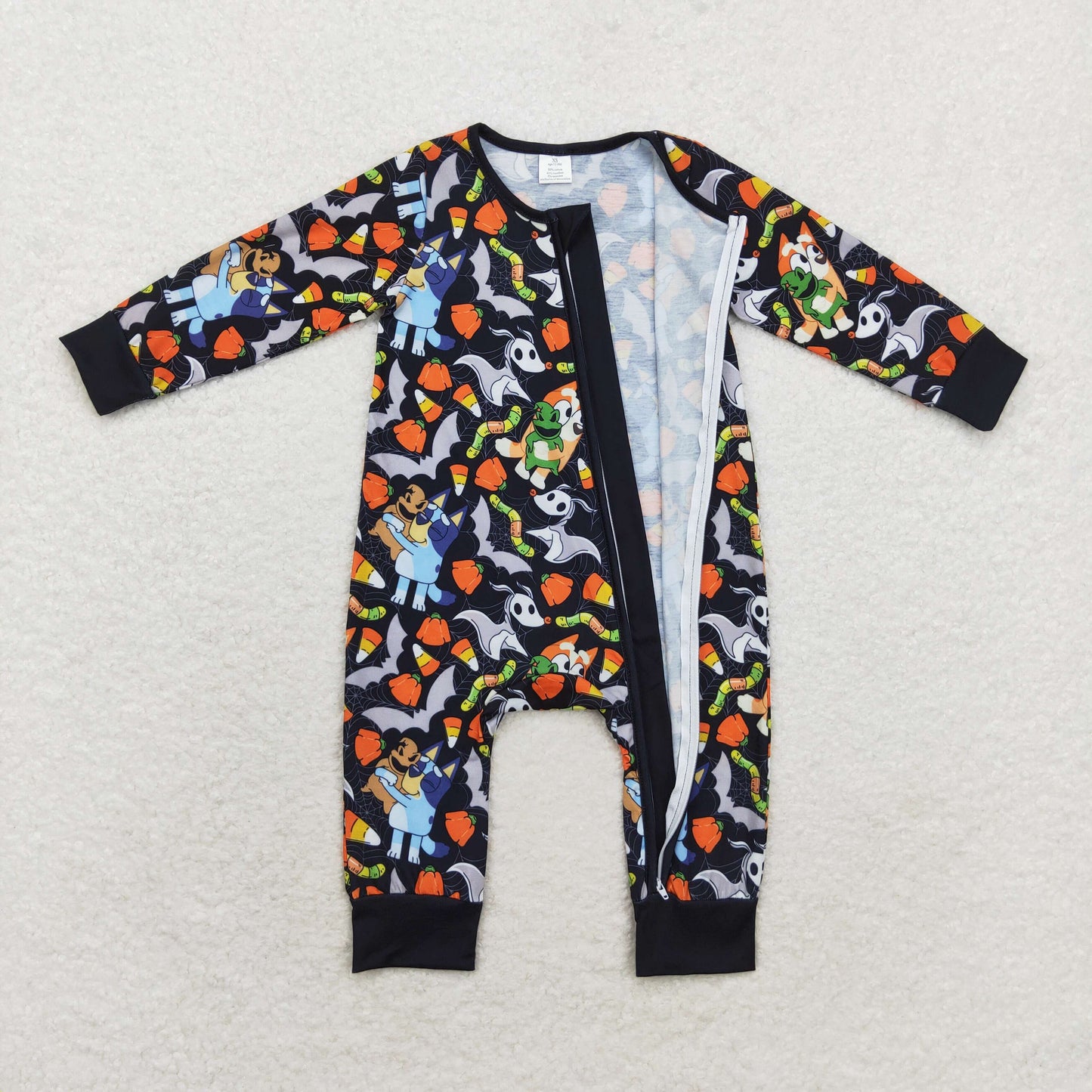 LR1077 BAMBOO bluey dog Halloween boy romper 202408 sibling