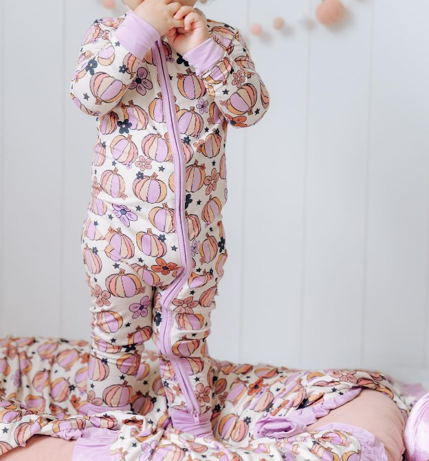 LR1093 pumpkin girl romper 202405 preorder(