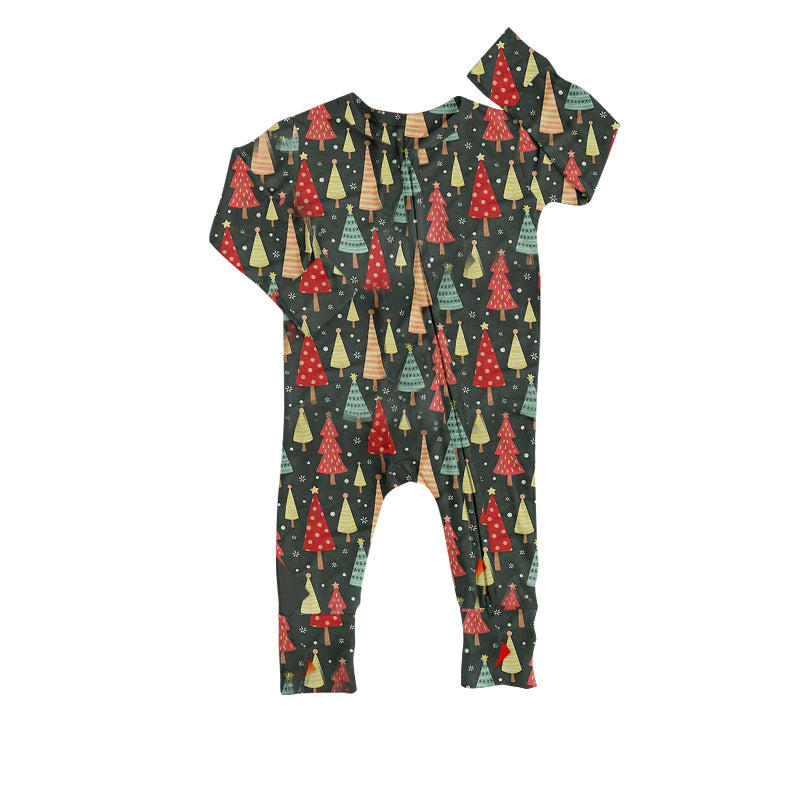 LR1114 Christmas tree girl romper 202405 preorder sibling