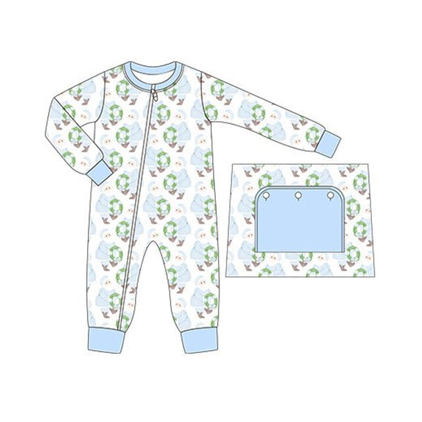 LR1147 Christmas santa tree girl romper 202405 preorder sibling
