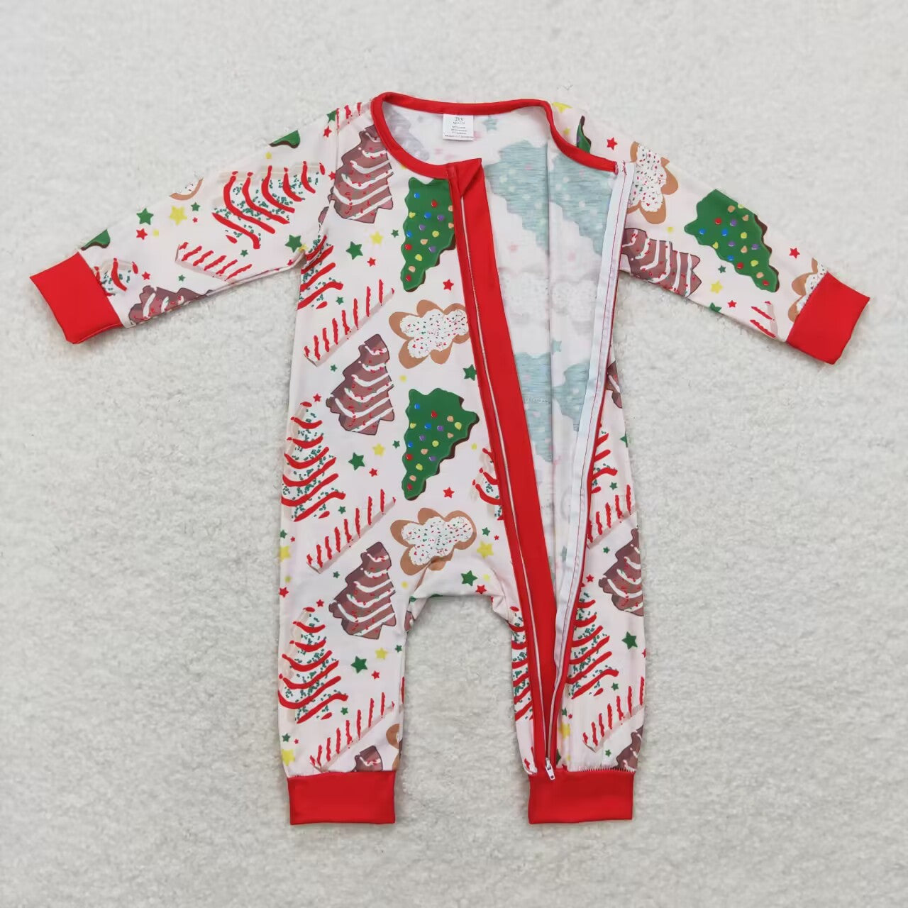 Bamboo LR1150 Christmas tree cake boy romper RTS Free shipping order $100+