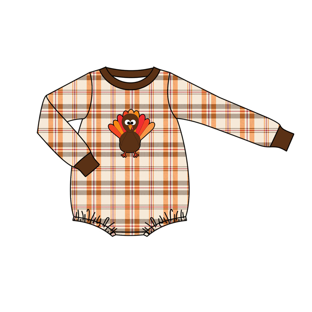 LR1165 turkey girl romper 202406 preorder sibling