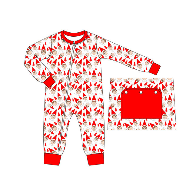 LR1168 -BAMBOO Christmas elf girl romper 202410 r sibling RTS