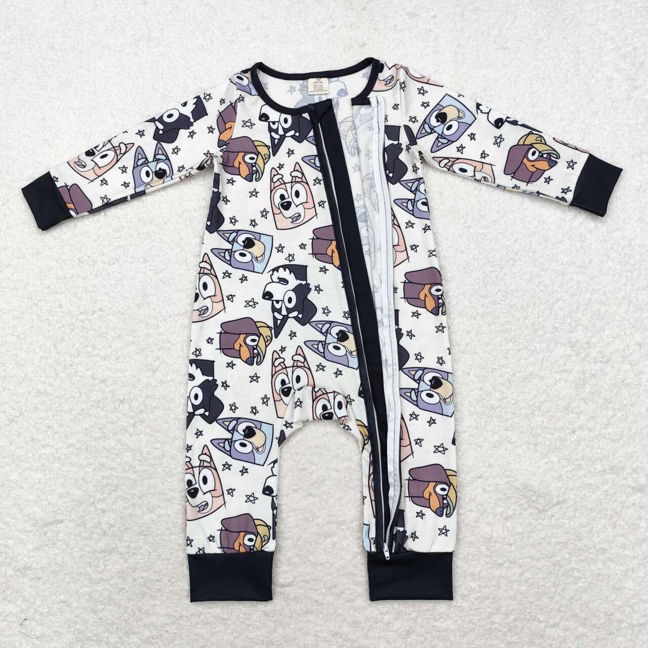LR1173 BAMBOO bluey dog boy romper 202409 sibling
