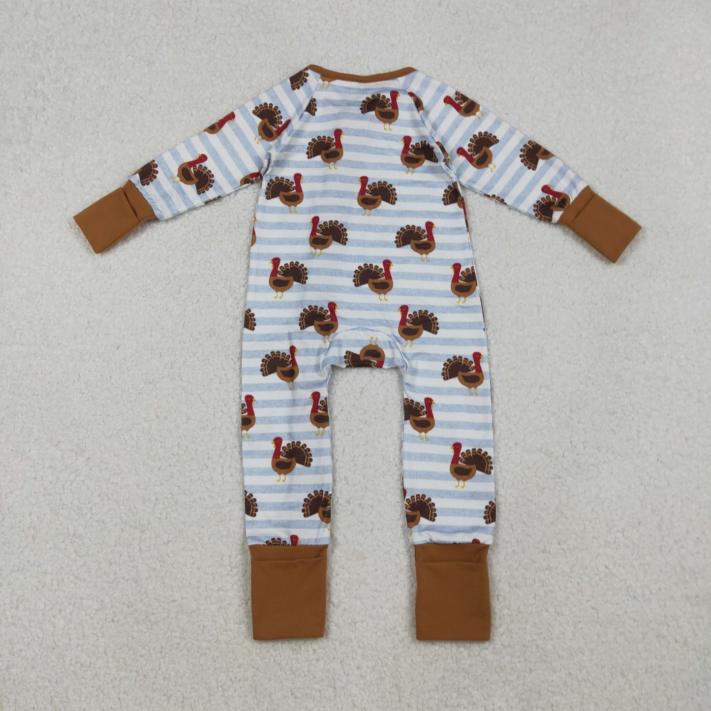 LR1191 turkey thanksgiving boy romper 202510 RTS sibling