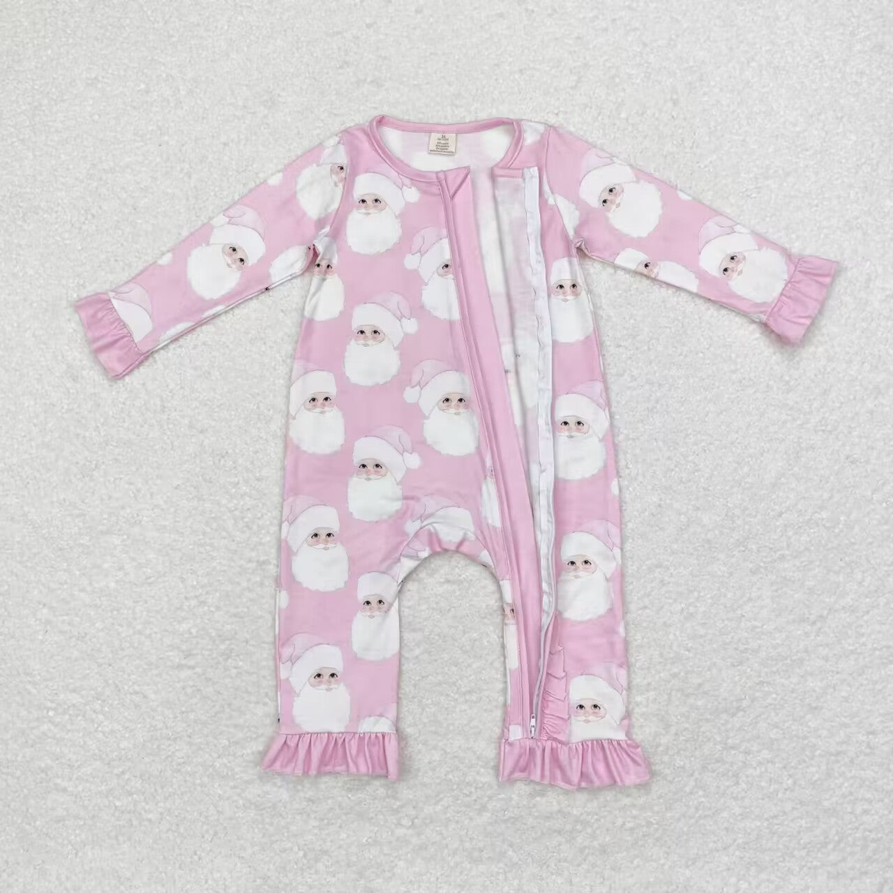 BAMBOO Christmas santa sibling LR1414 girl romper 202408 RTS