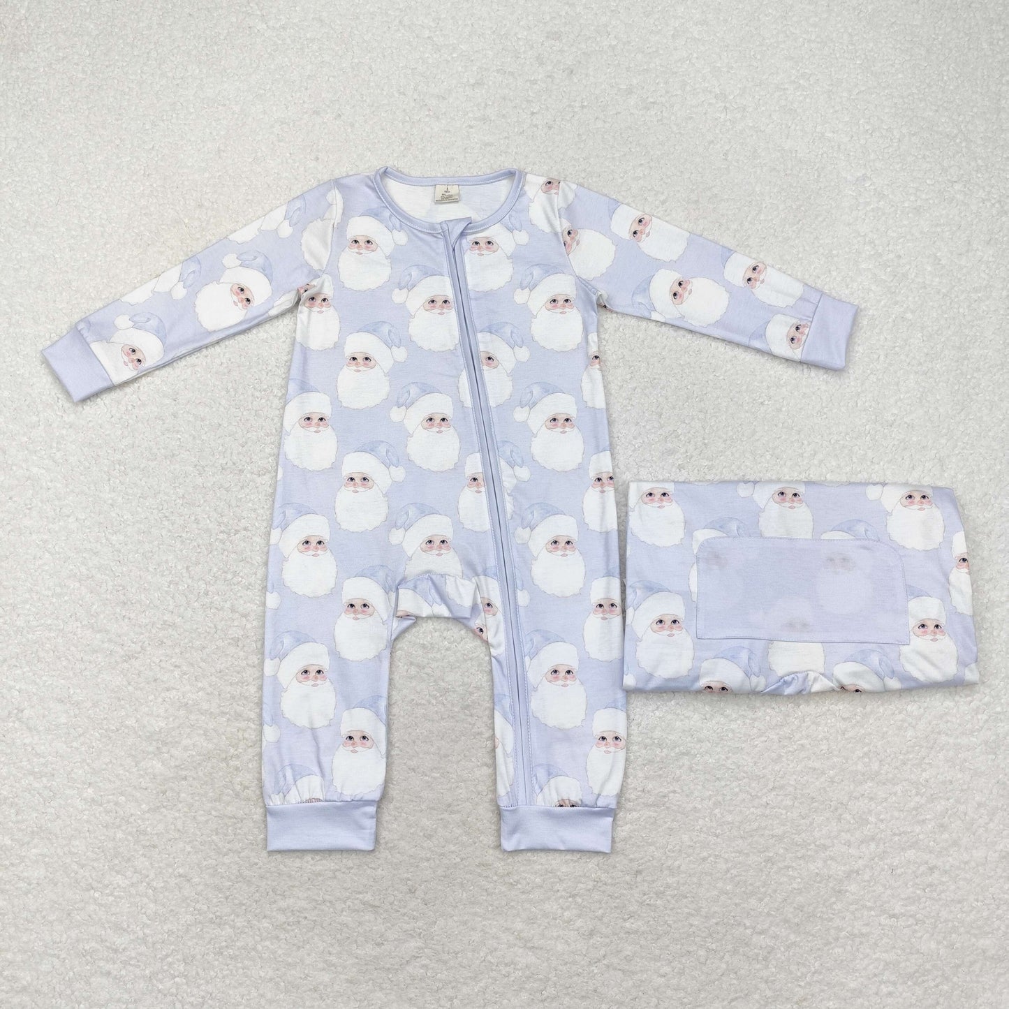 BAMBOO Christmas santa sibling LR1415 girl romper 202408 RTS
