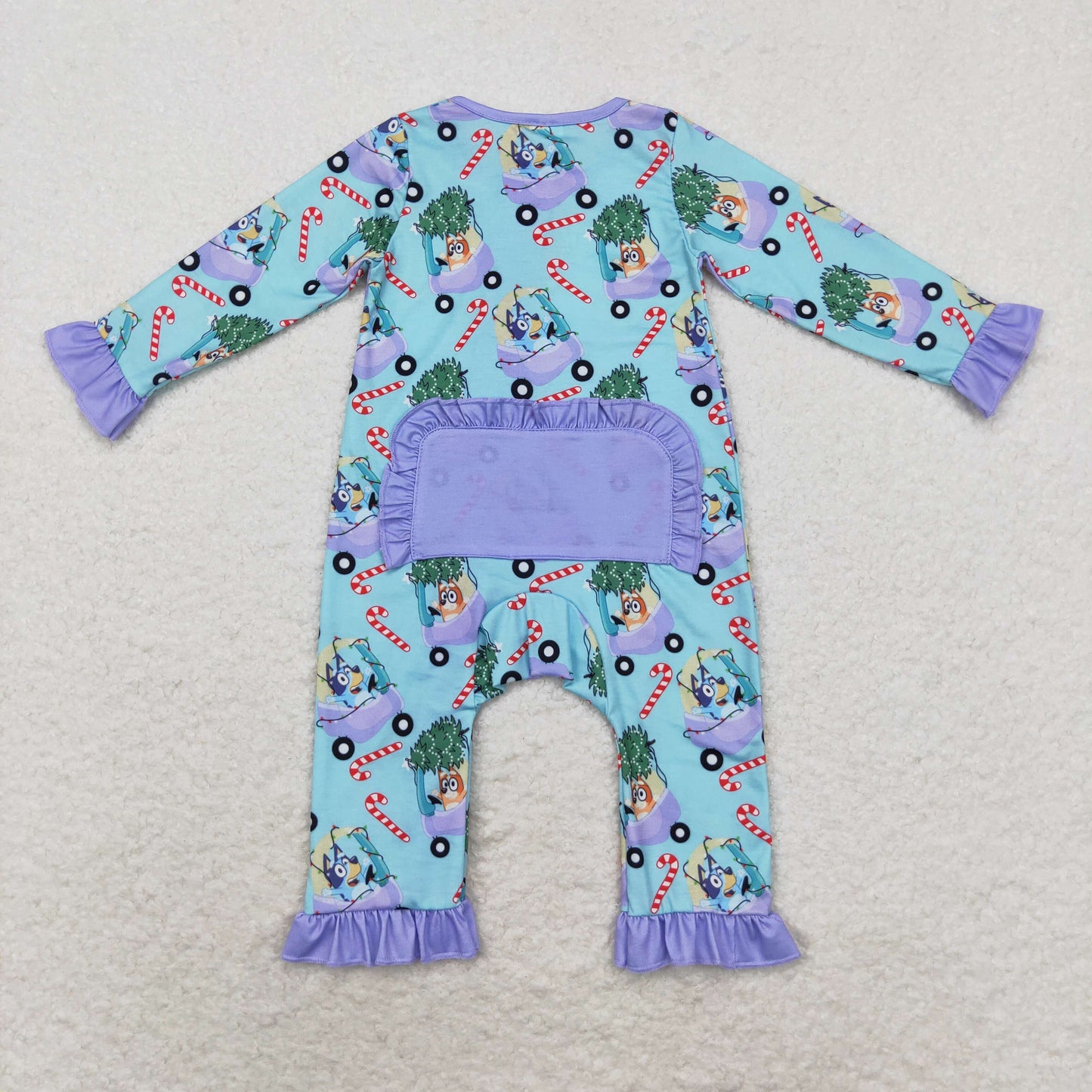LR1419 BAMBOO Christmas bluey LR1419 girl romper 202408 RTS