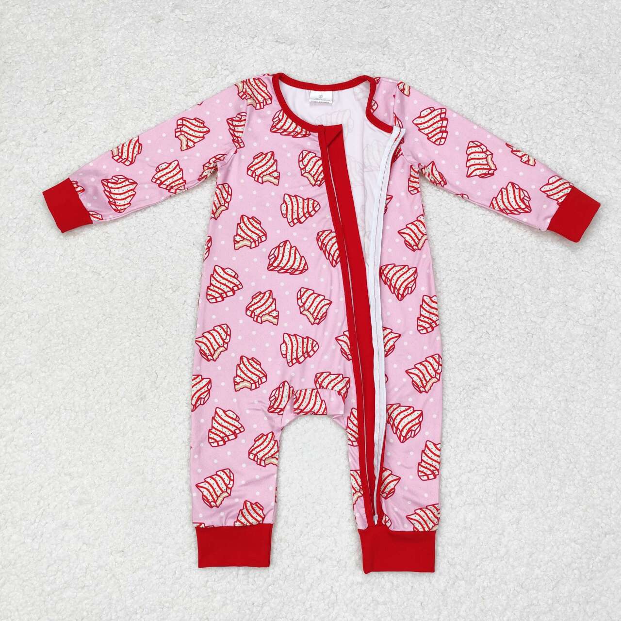 Christmas cake LR1428 girl romper 202407 RTS