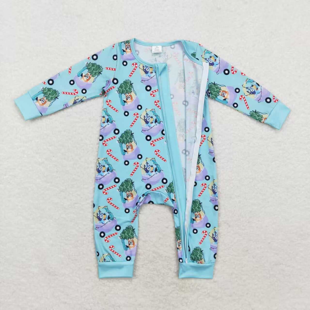 BAMBOO Christmas bluey sibling LR1431 boy romper 202408 RTS