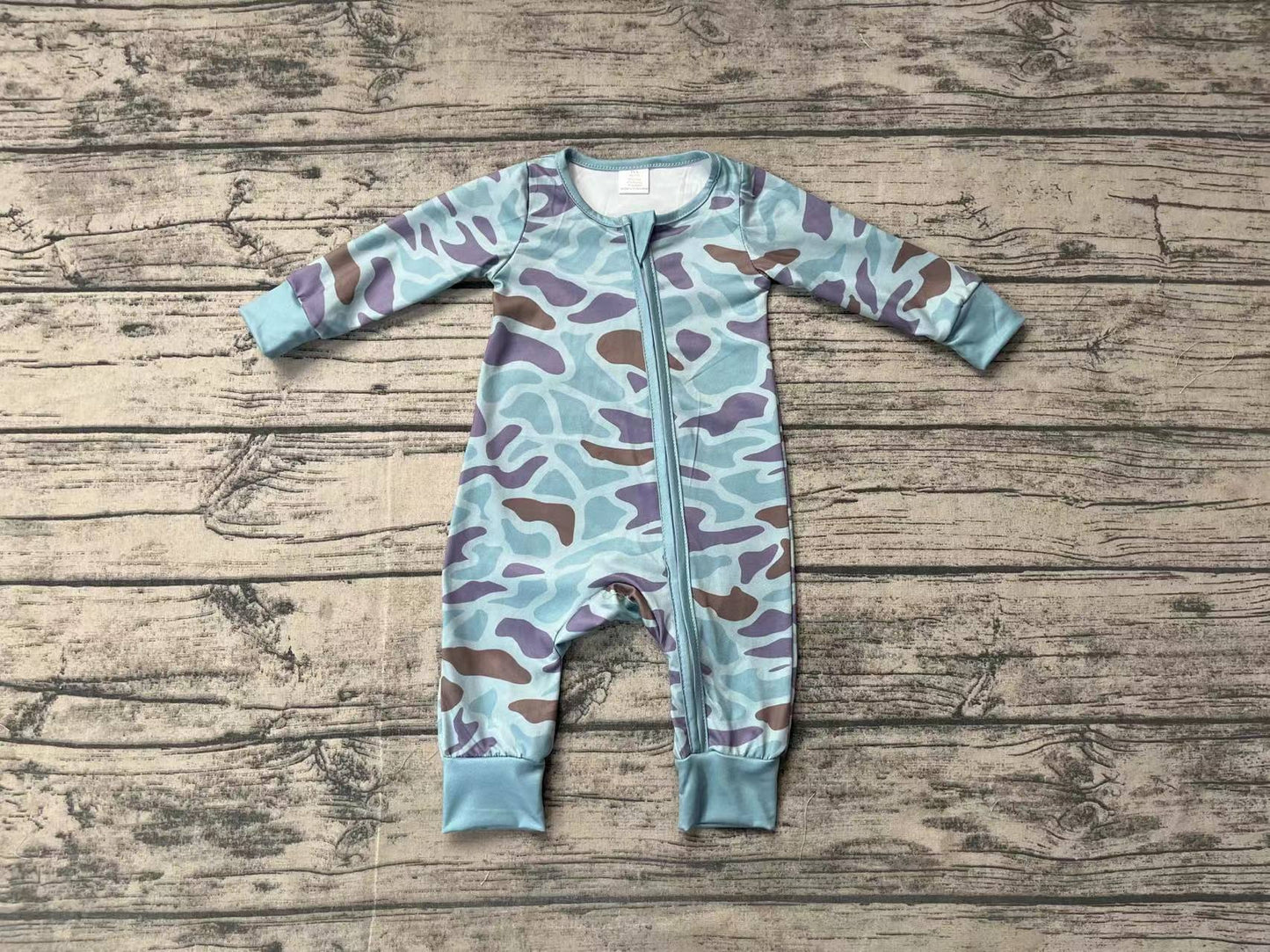 bamboo Camo sibling LR1462 boy romper 202408 rts