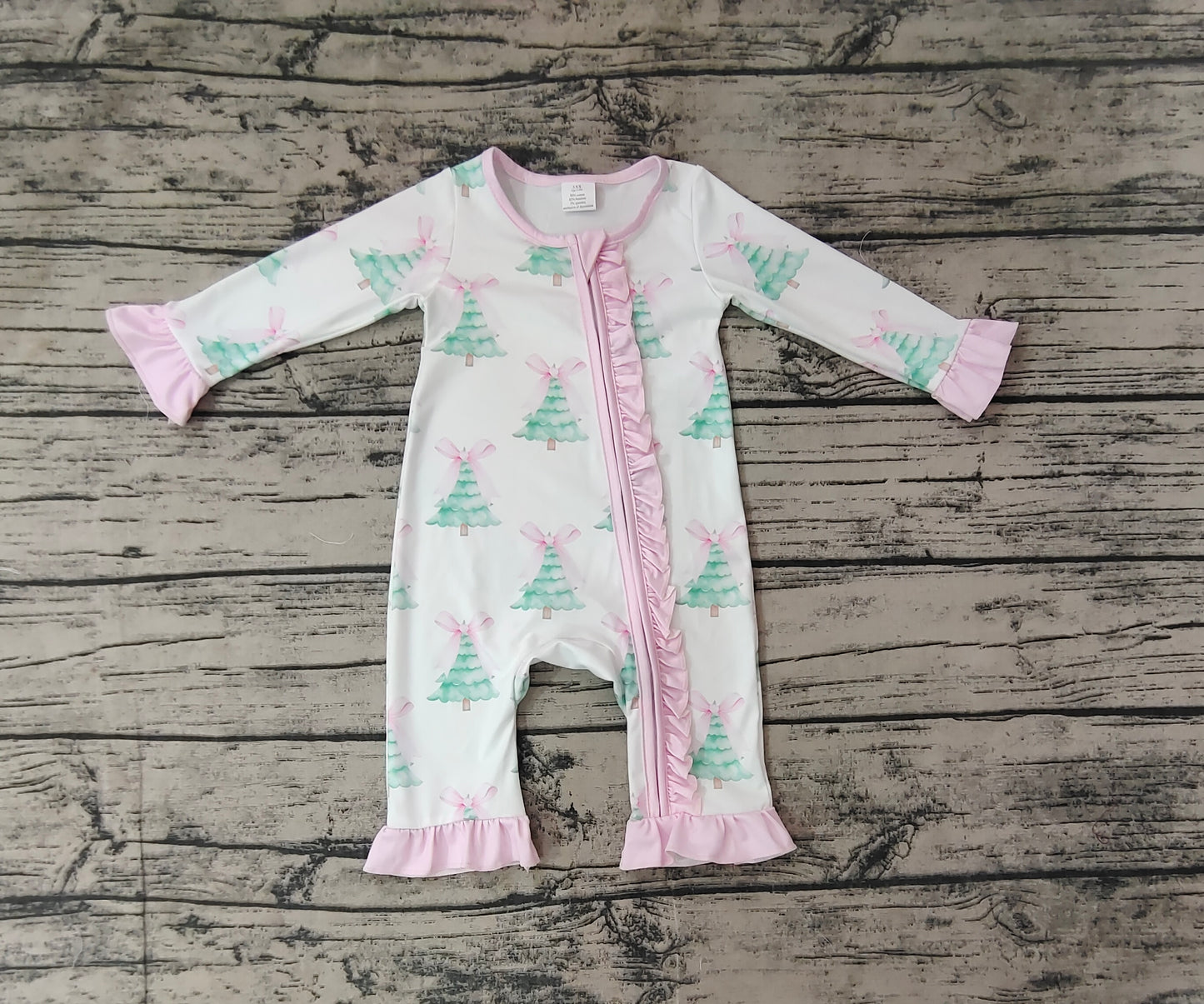 BAMBOO LR1518 Christmas tree girl romper 202409 RTS sibling