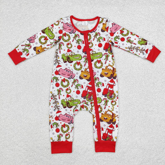 BAMBOO LR1559 Christmas grinch sibling  girl romper 202409 rts