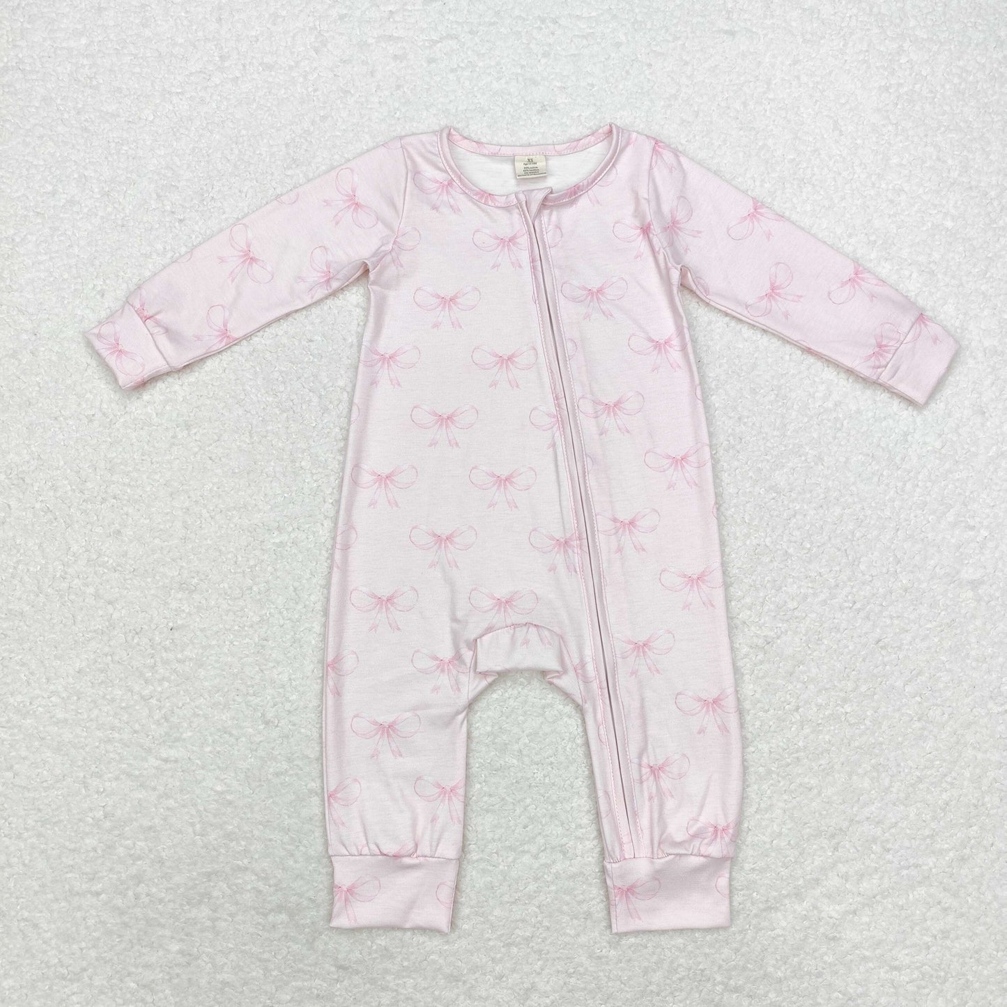 LR1579 Christmas bow girl romper 202408 sibling RTS-BAMBOO