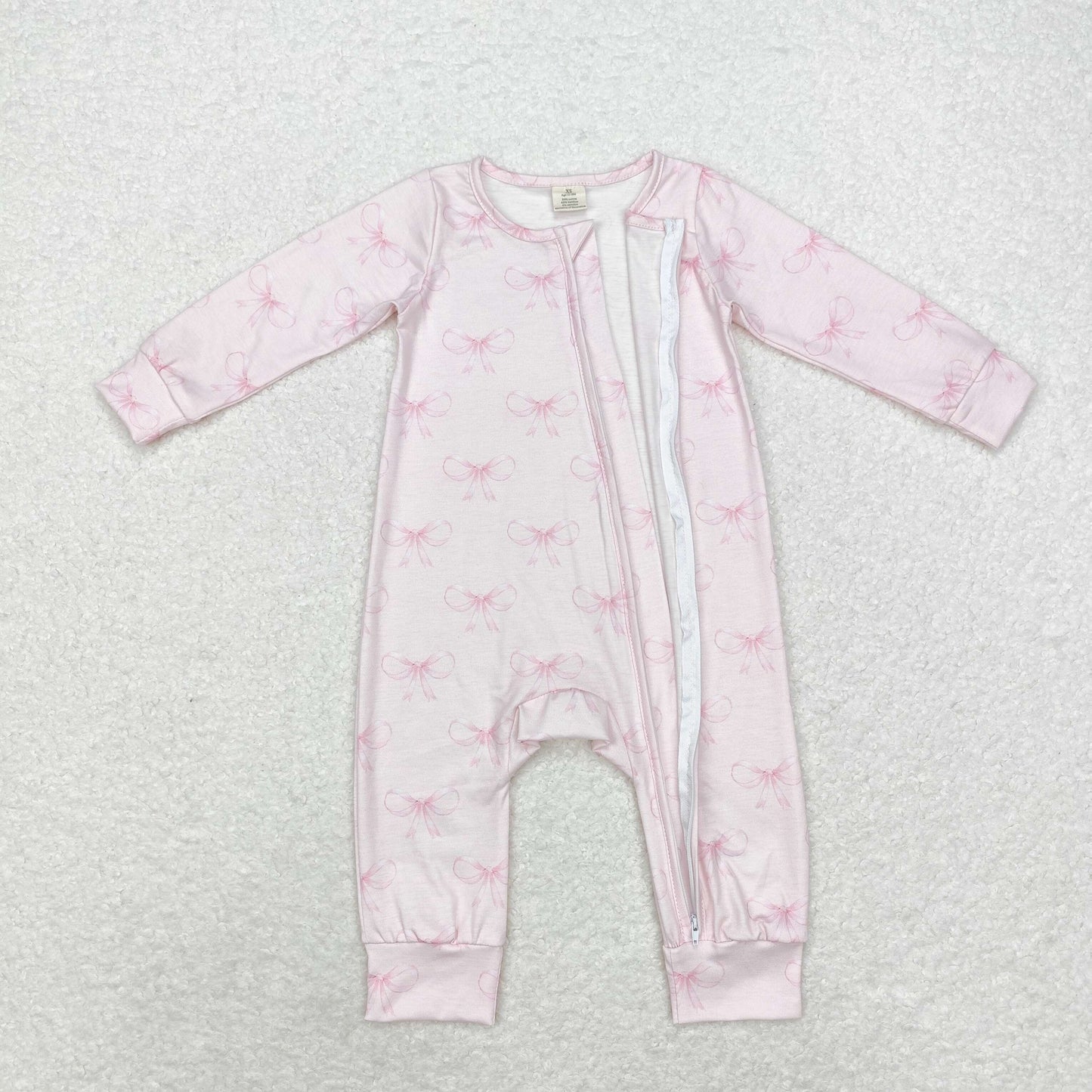 LR1579 Christmas bow girl romper 202408 sibling RTS-BAMBOO