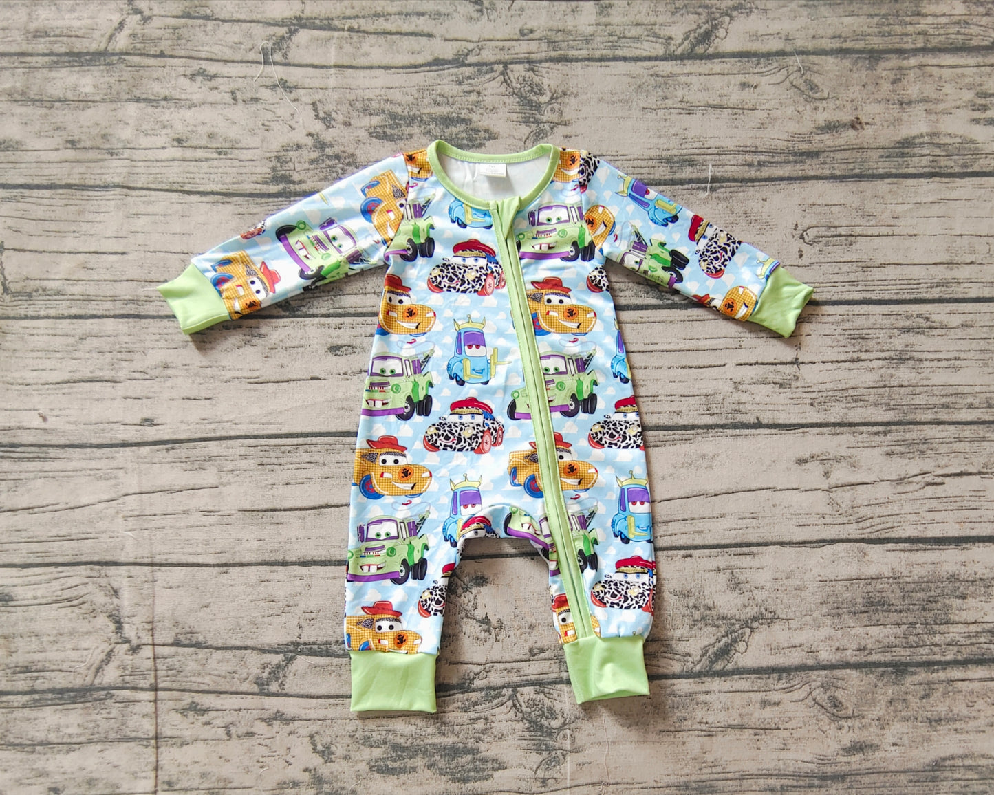 LR1622 BAMBOO car boy romper 202410 RTS sibling