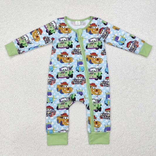 LR1622 BAMBOO car boy romper 202410 RTS  sibling