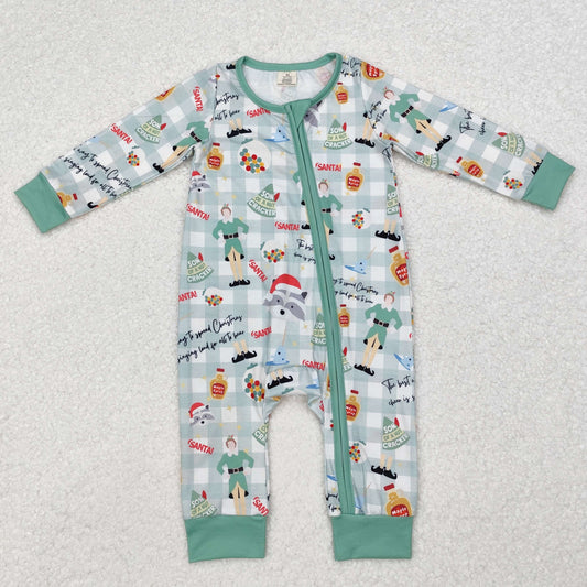 LR1641 -BAMBOO Christmas nutcracker sibling  girl romper 202410 RTS