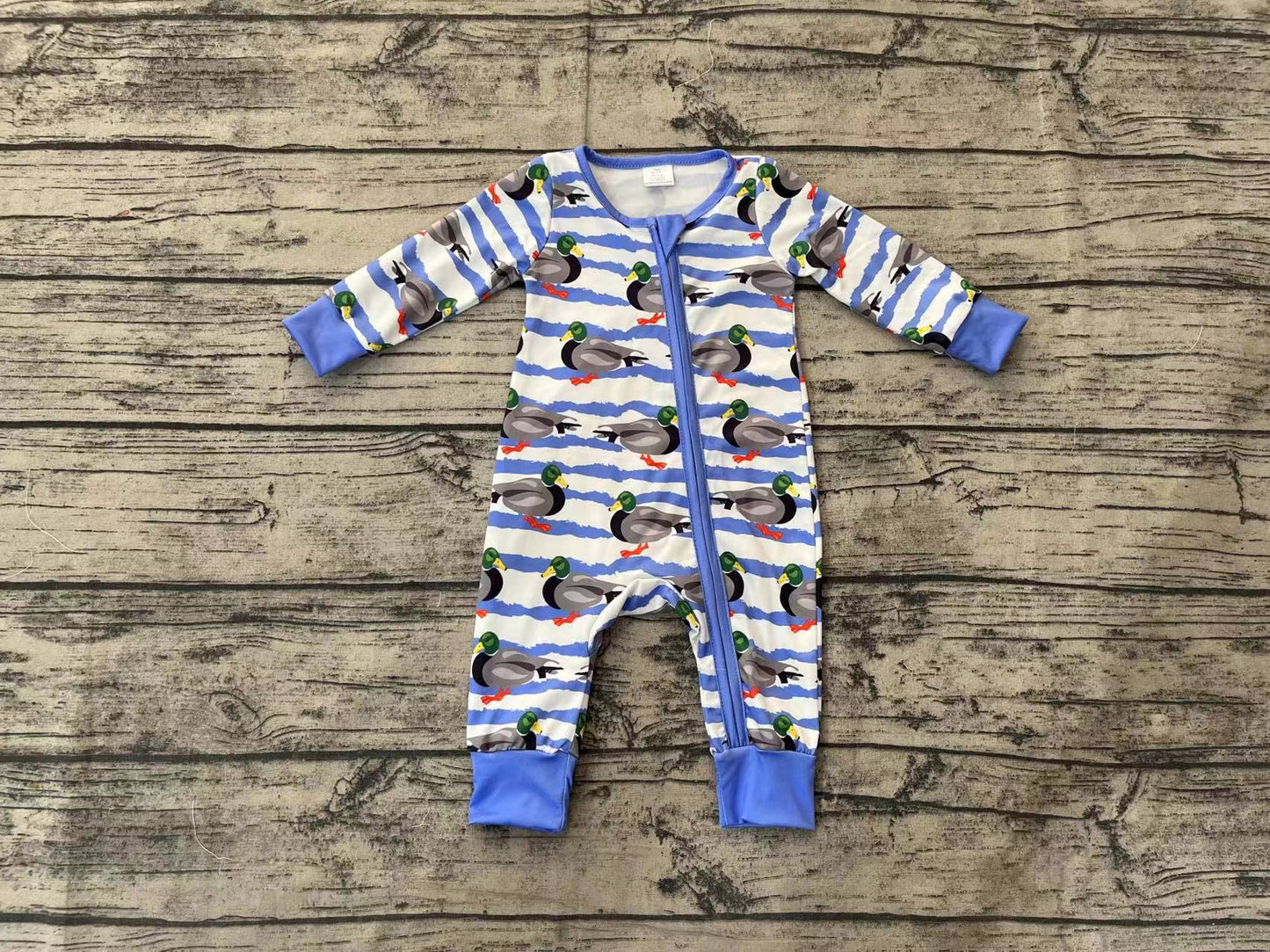 LR1645 -BAMBOO duck girl romper 202410 sibling RTS