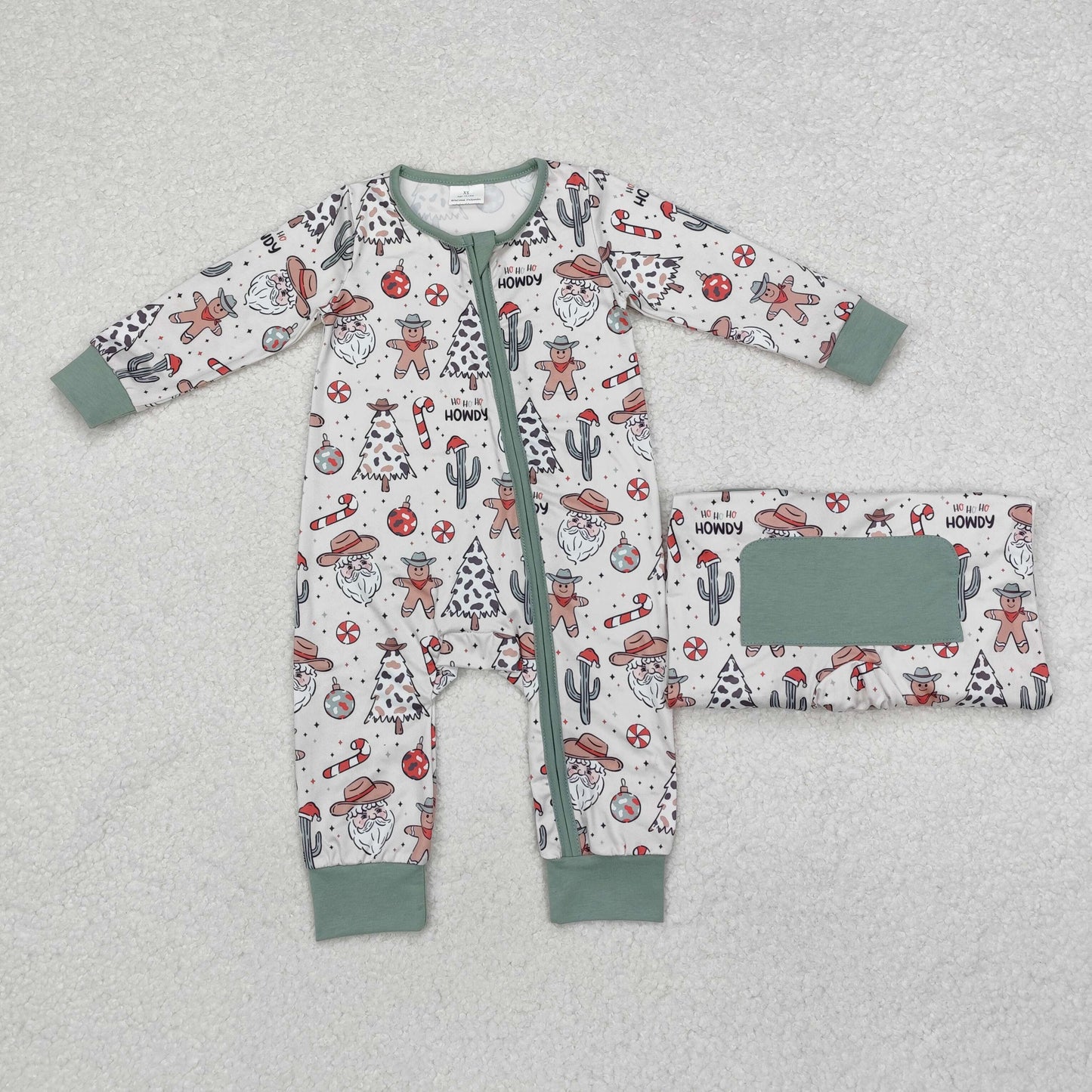 LR1674 Christmas gringerbread boy romper 202410 RTS