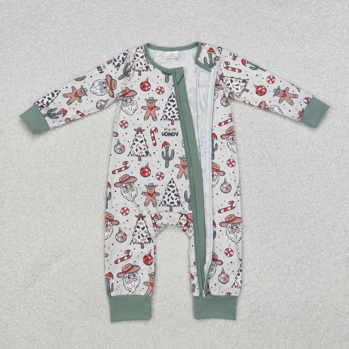 LR1674 Christmas gringerbread boy romper 202410 RTS