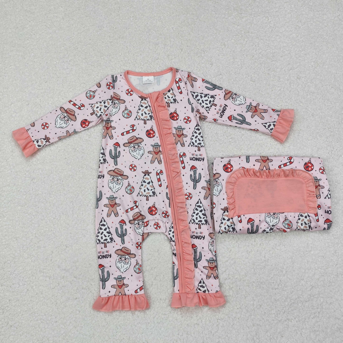LR1675 Christmas gringerbread girl romper 202410 RTS