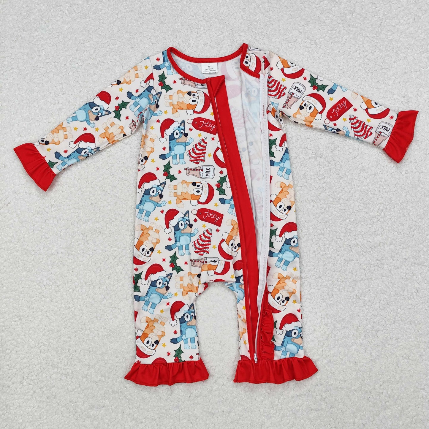 sibling LR1685 Christmas Bluey girl romper 202411 RTS