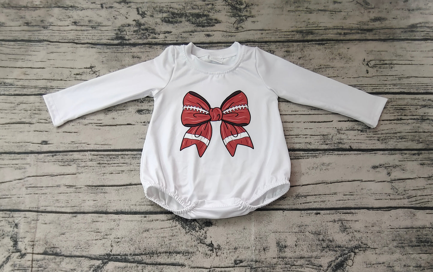 LR1664 Christmas bow sibling girl romper 202408 preorder