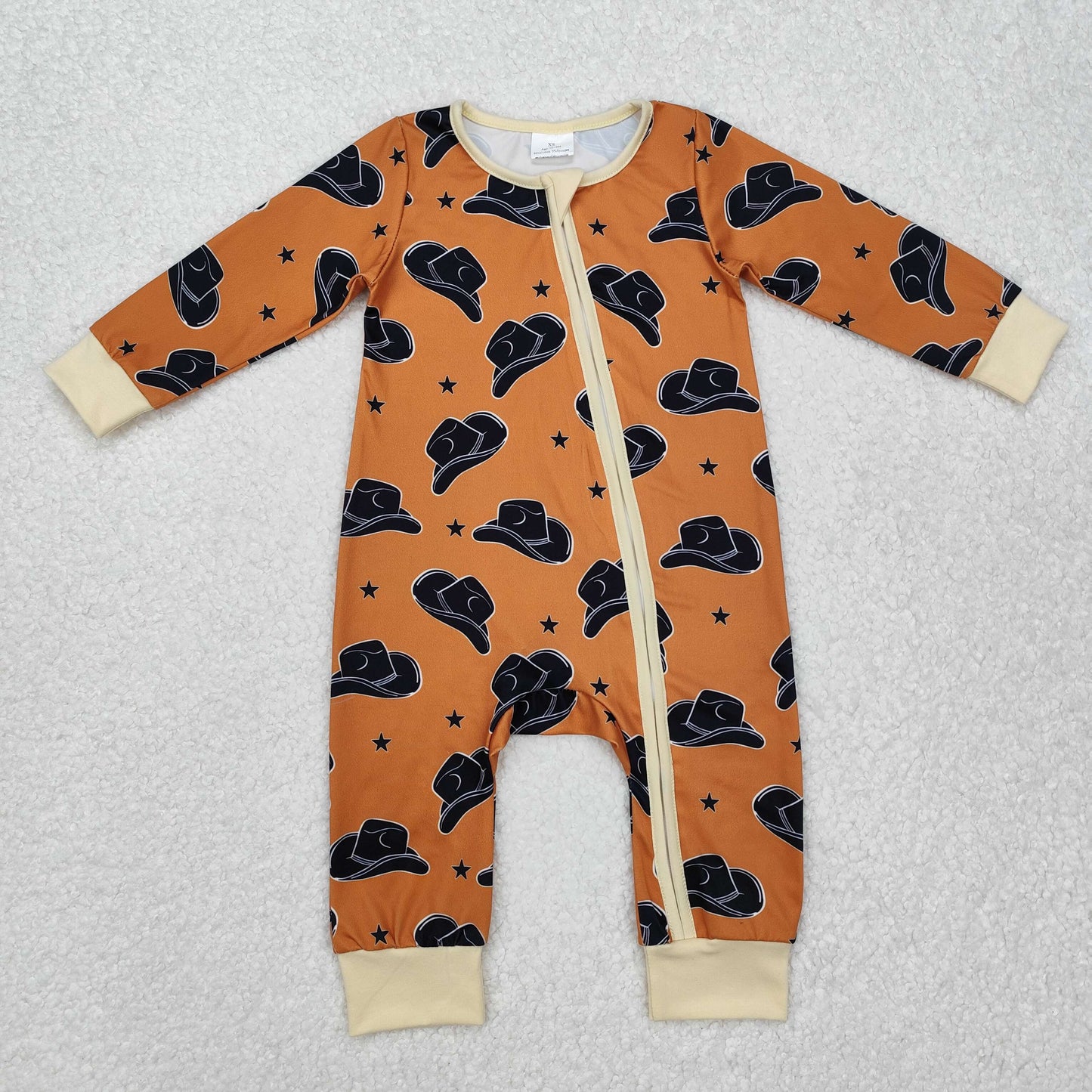 LR1758 western hat boy romper 202412 sibling RTS