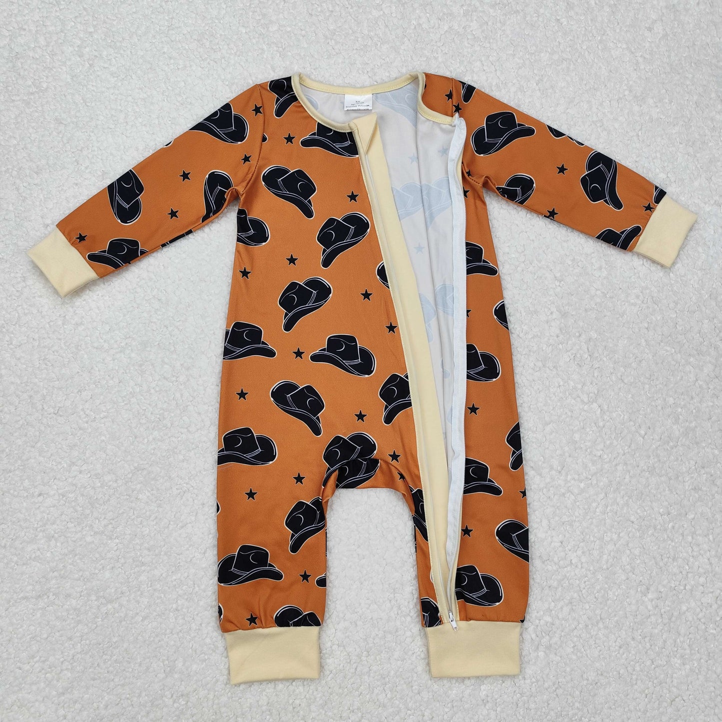 LR1758 western hat boy romper 202412 sibling RTS