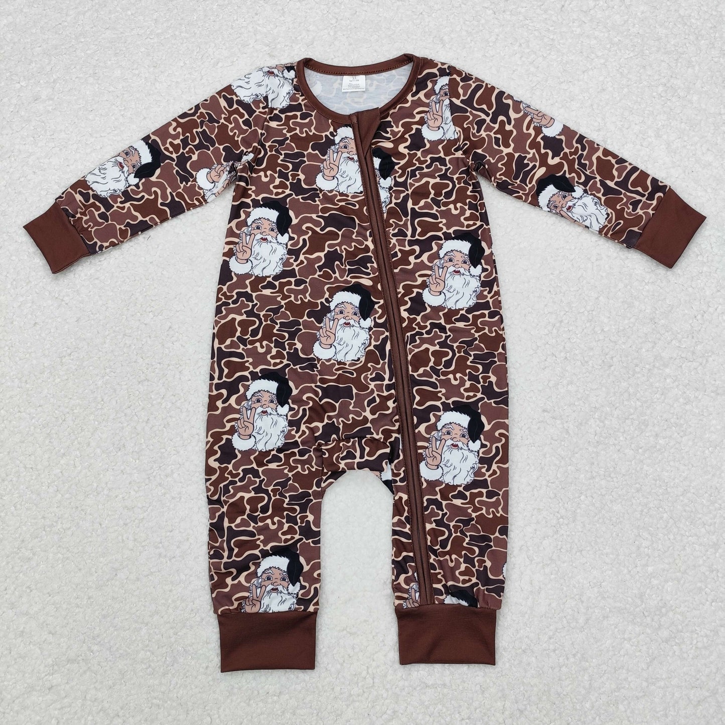 BAMBOO LR1820 camo Christmas sibling boy romper 202409 RTS