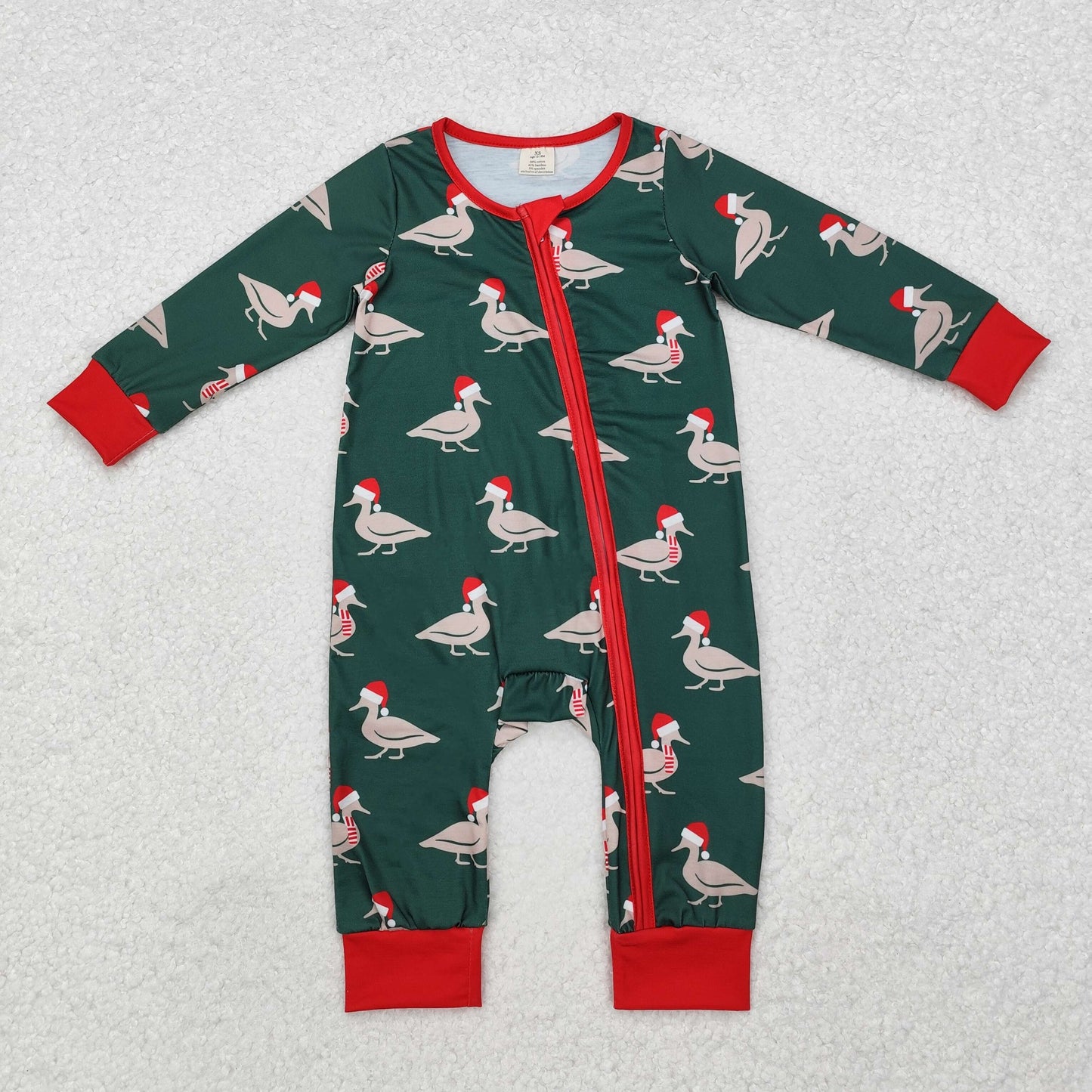 LR1861 )-BAMBOO Christmas duck boy romper 202411 RTS