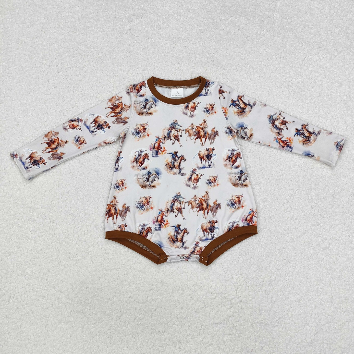 LR1866 western rodeo boy romper 202411 RTS