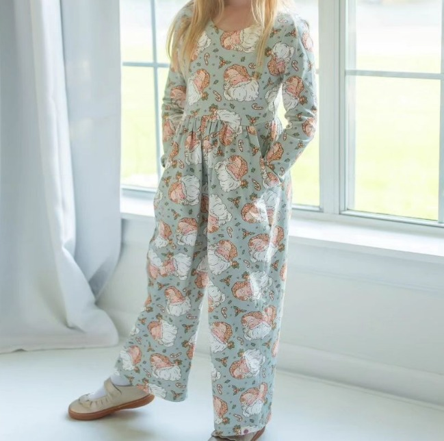 LR1909 preorder Christmas santa girl jumpsuit overall 202409