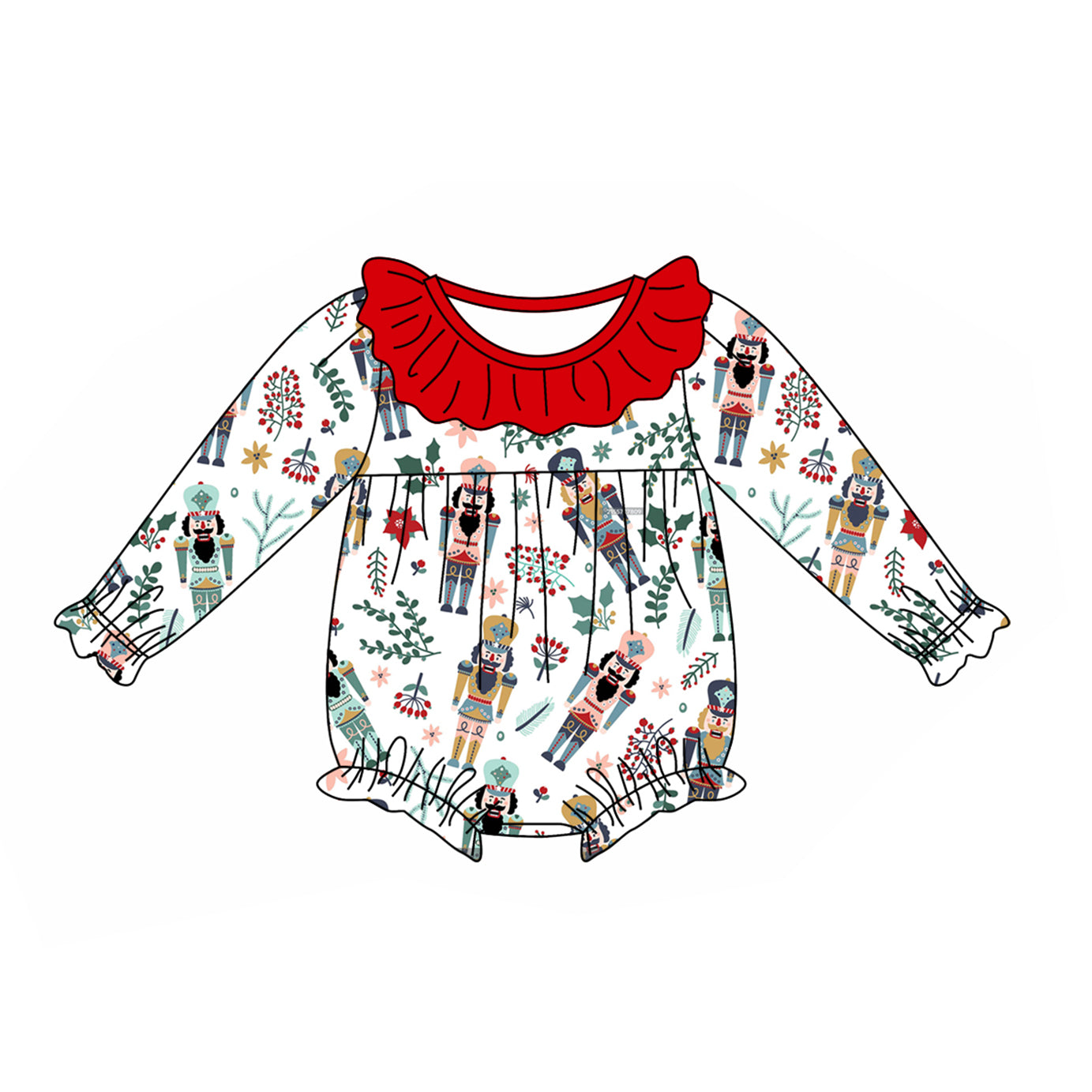 LR1948 preorder Christmas nutcracker boy romper jumpsuit overall 202409 romper