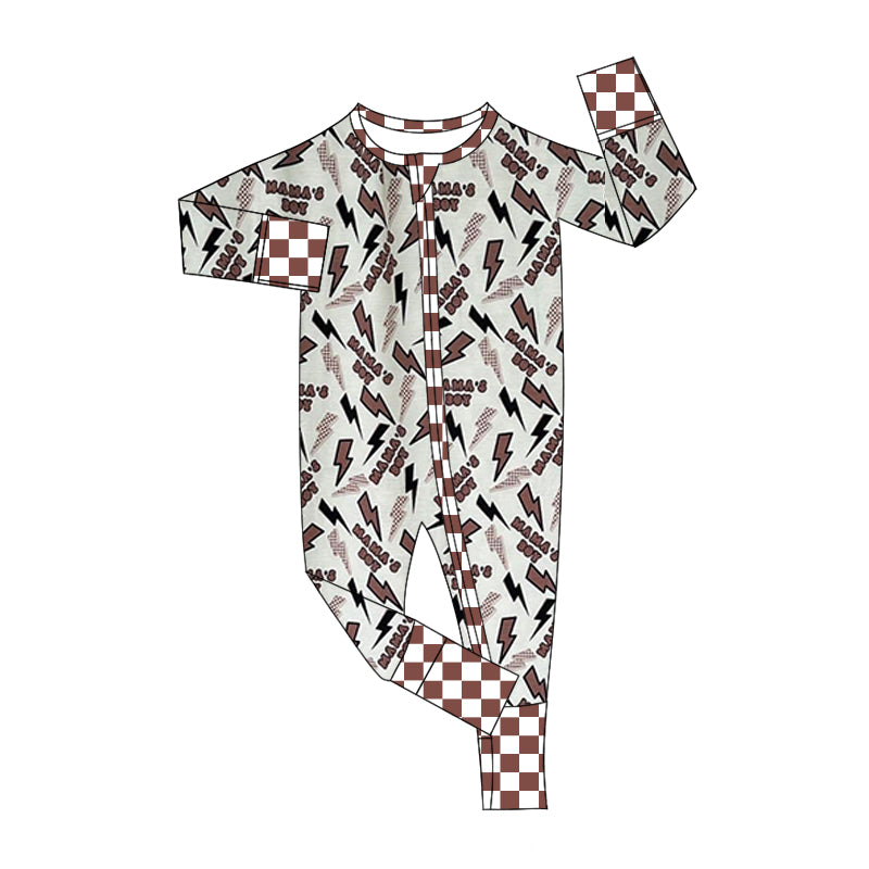LR1952 preorder mama's boy flash lignting flowers romper jumpsuit overall 202409 romper