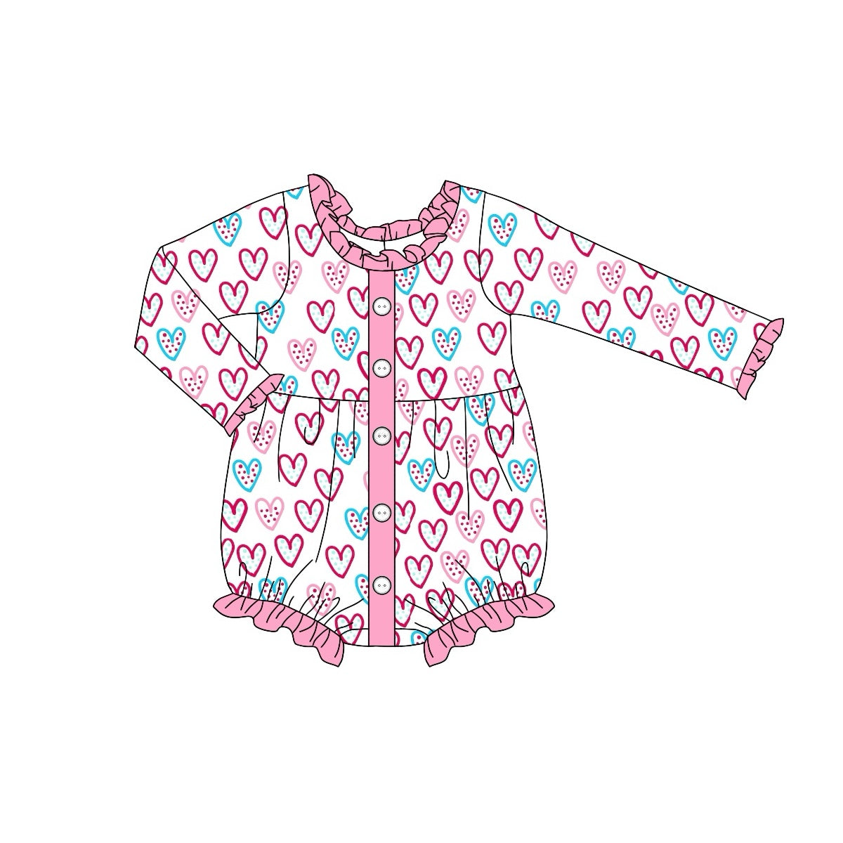 LR1954 preorder love western romper jumpsuit overall 202409 romper