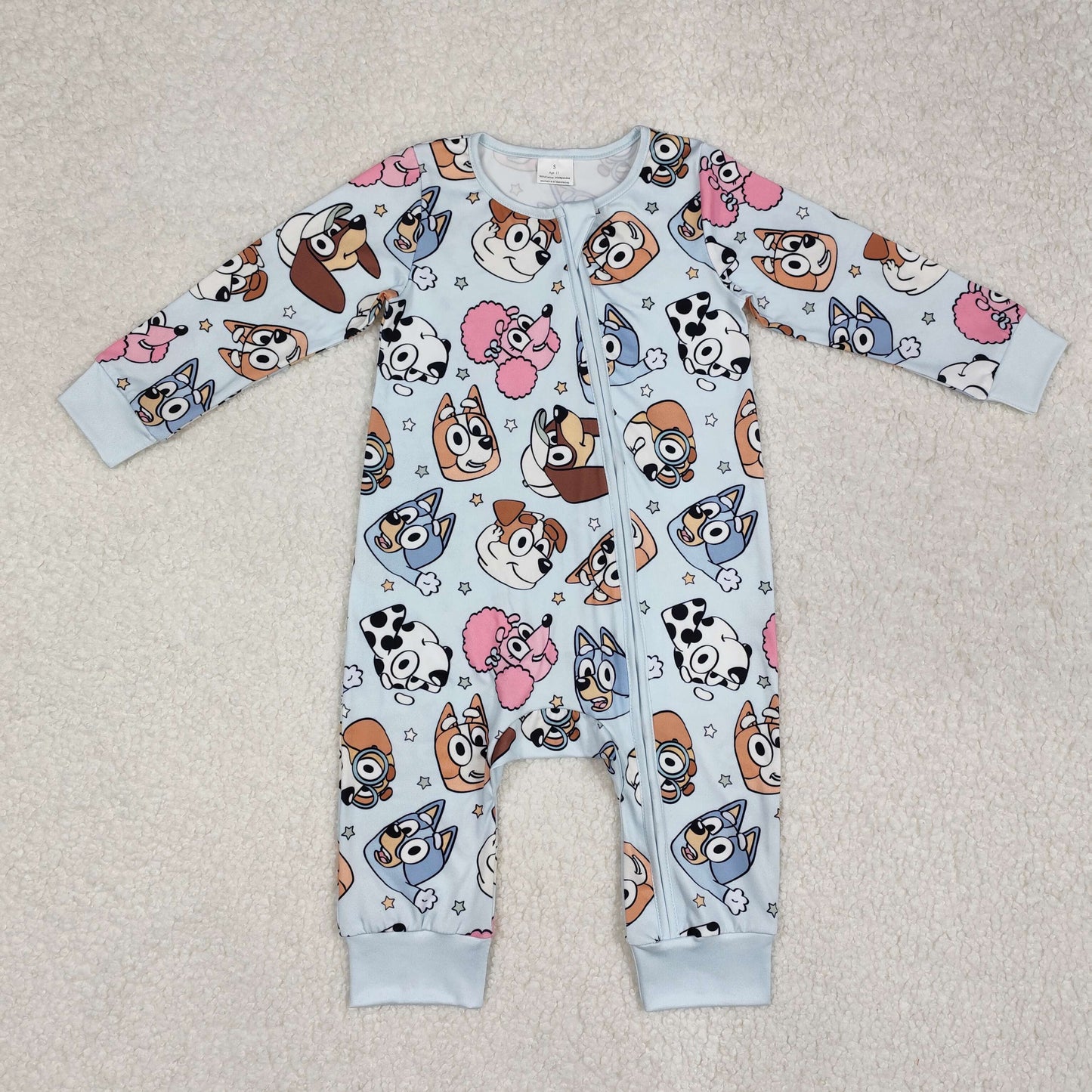 LR2062 bluey dog girl romper 202502 RTS sibling