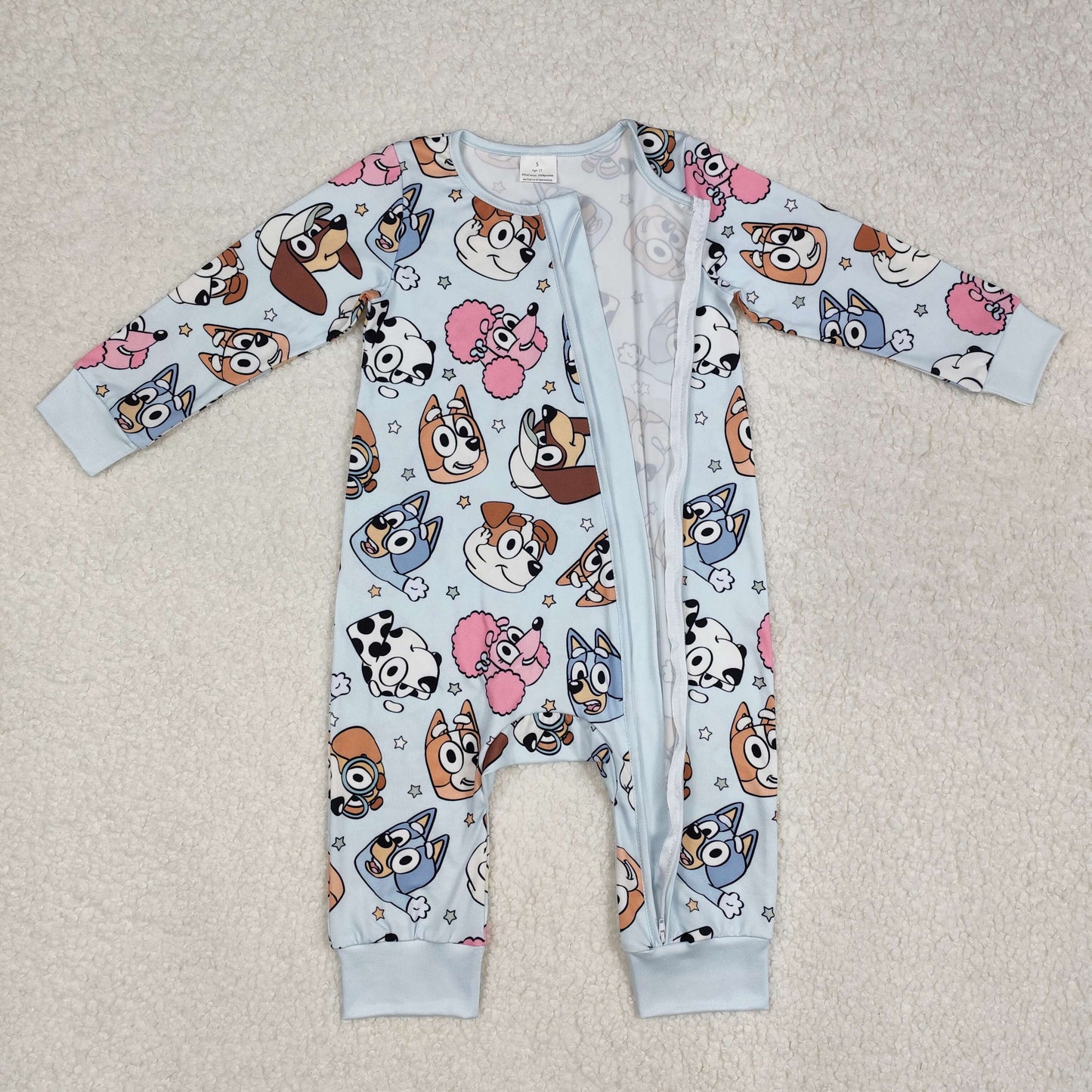 LR2062 bluey dog girl romper 202502 RTS sibling