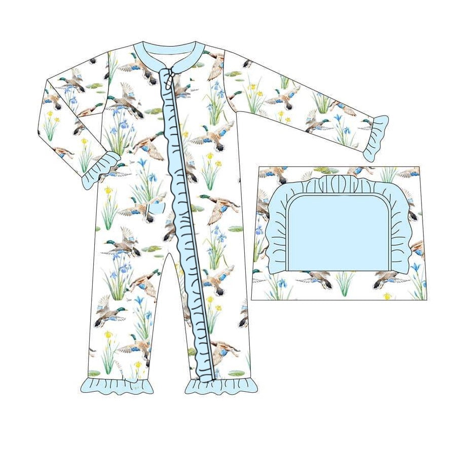 LR2095 western duck girl romper 202410 preorder sibling